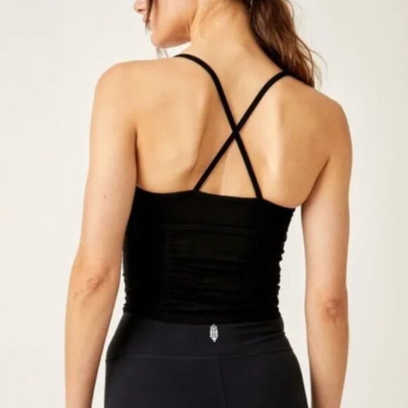 FP Movement On the Rise Ruched Cami Crossback Strap Tank Top XS/S - Picture 3 of 9